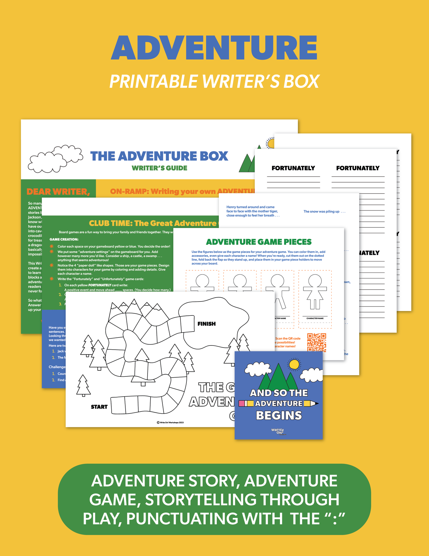 Adventure  Writer's Box- Printable