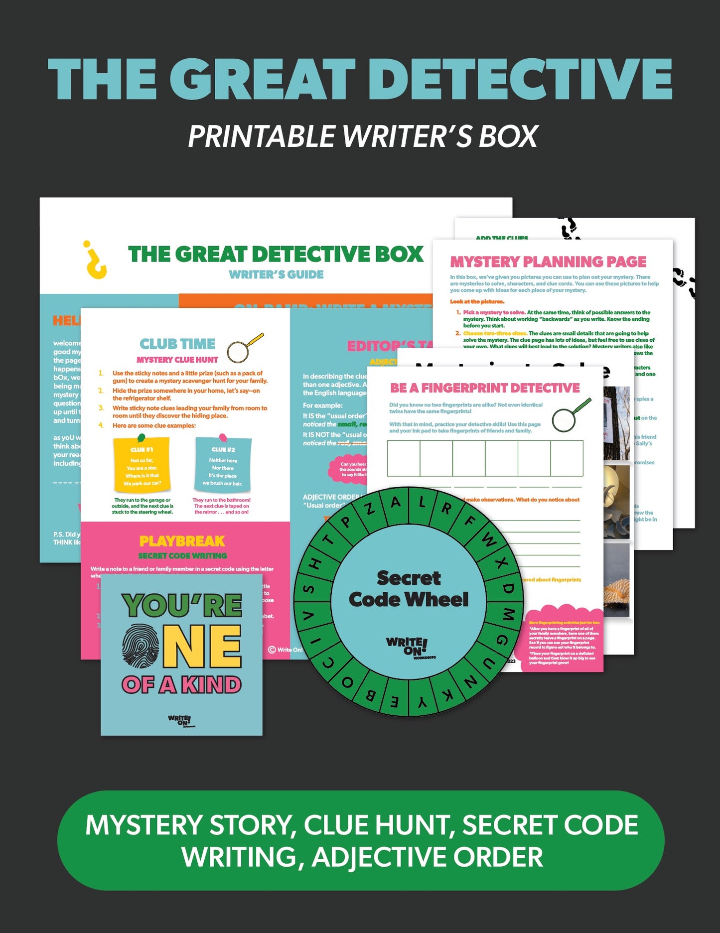 The Great Detective Writer's Box - Printable