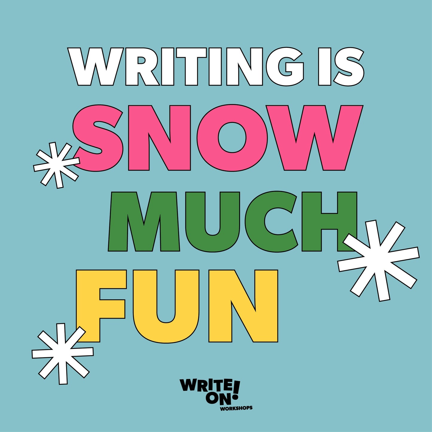 Snow Much Fun Writer's Box - Printable