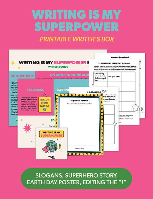 Writing is My Superpower Writer's Box-Printable