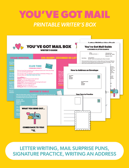 You've Got Mail Writer's Box - Printable